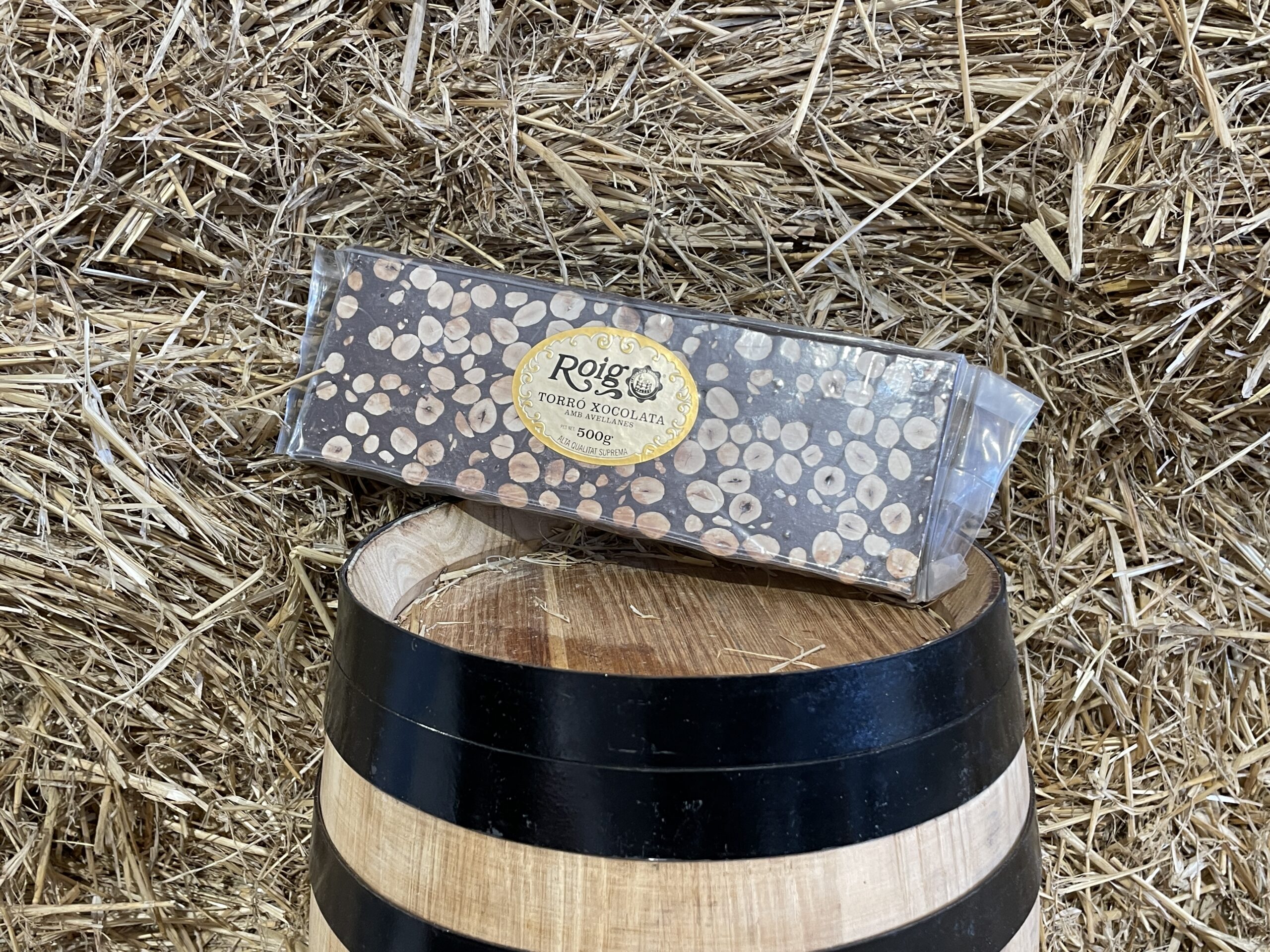 Chocolate Red Nougat with Hazelnuts